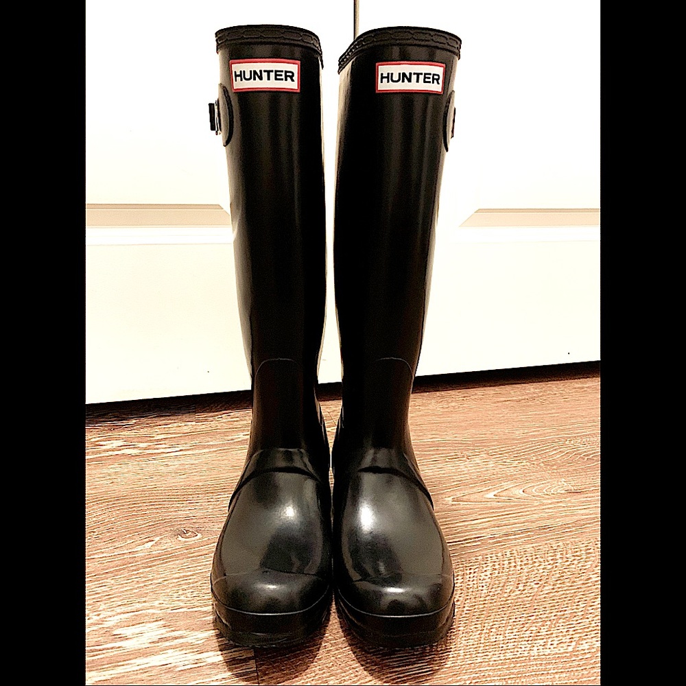 Hunter original tall gloss rain boots